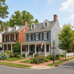 Fredericksburg, Virginia street with homes for sale during a divorce